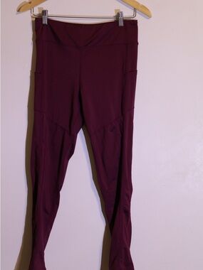 Women's High-Waist Maroon Track Joggers
